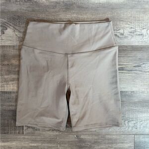 YPB Tan High-Waisted Shorts